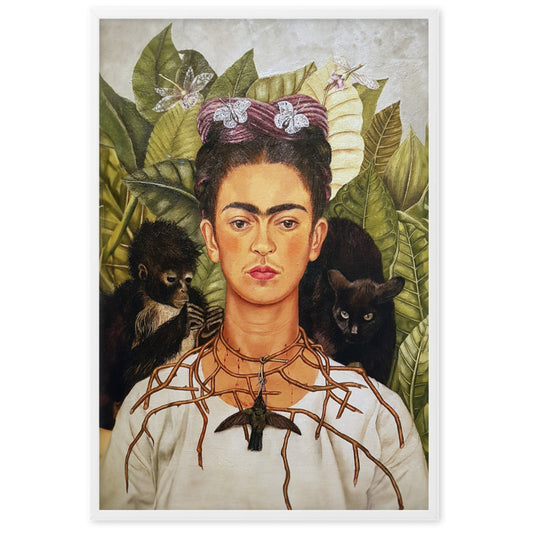 Poster - Frida Kahlo with Thorn Necklace and Hummingbird Frida Kahlo artlia