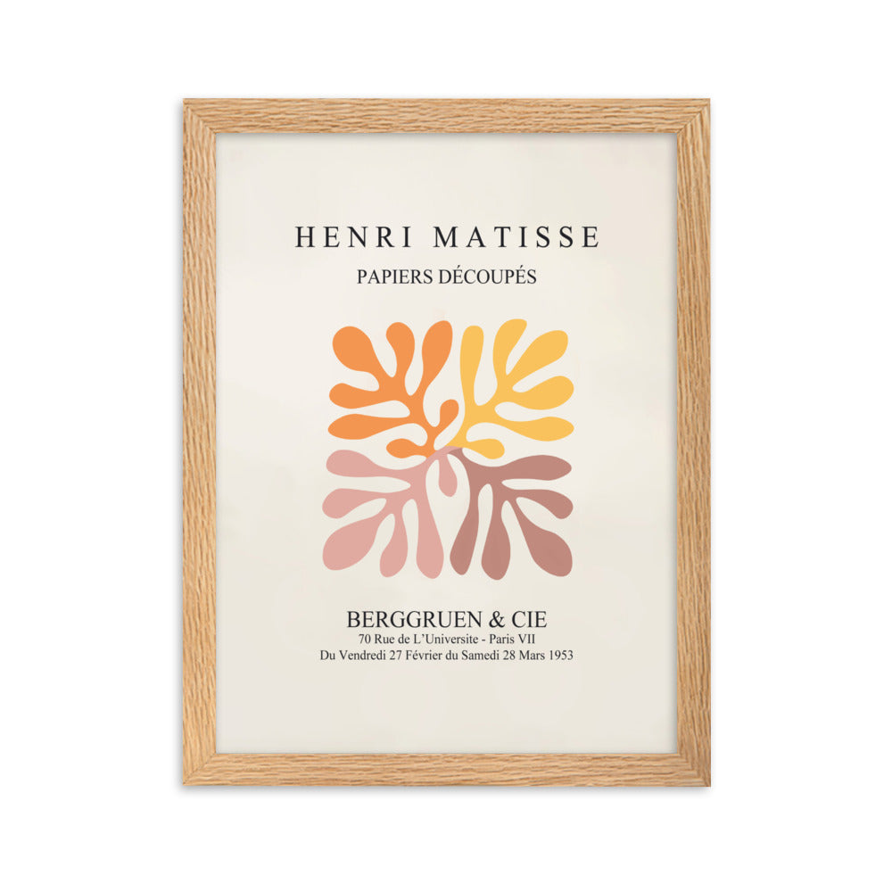 Poster - Henri Matisse, Papier Découpés bunte Blätter Henri Matisse Oak / 30×40 cm artlia