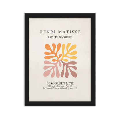 Poster - Henri Matisse, Papier Découpés bunte Blätter Henri Matisse Schwarz / 30×40 cm artlia