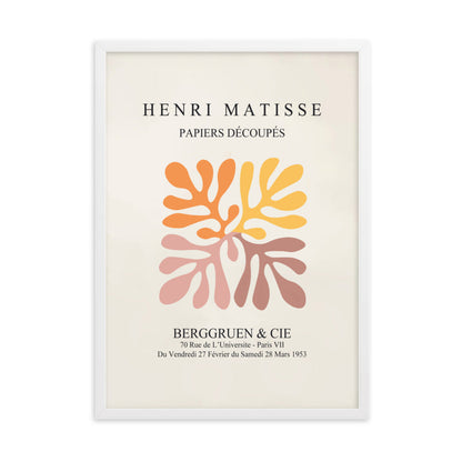 Poster - Henri Matisse, Papier Découpés bunte Blätter Henri Matisse Weiß / 50×70 cm artlia